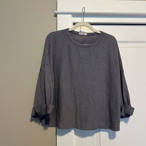 Socialite Charcoal Gray Crew Neck Sweater